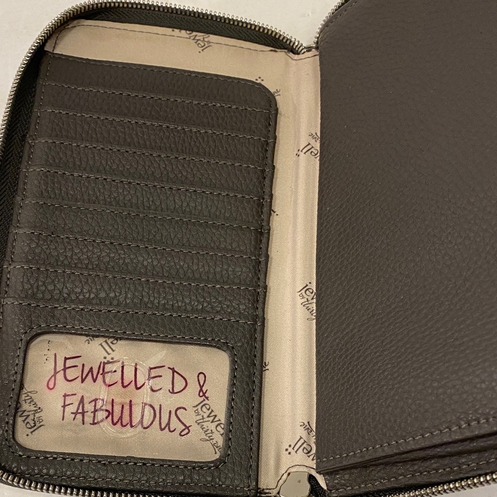 Jewell Dark Brown Textured Women's Wallet - Picture 4 of 7